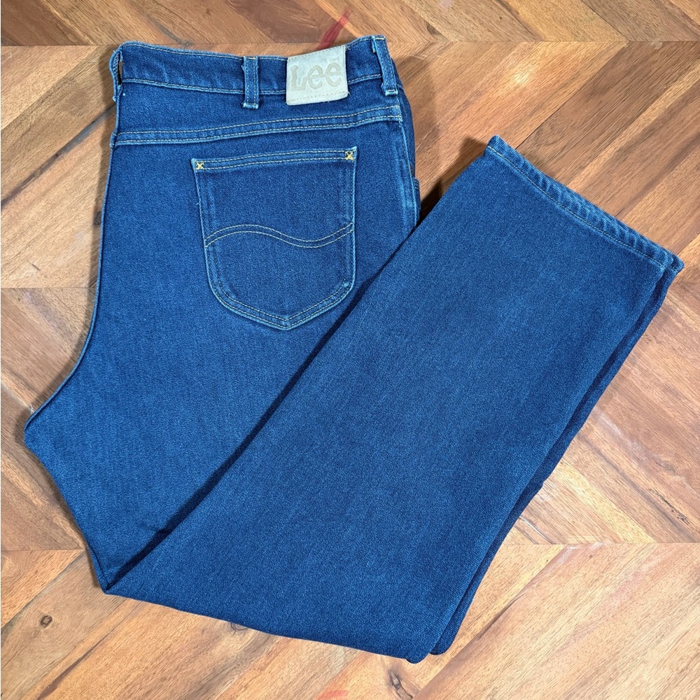 Vintage Lee USA Made Jeans 44x30 High Rise Straight Leg Workwear Denim
